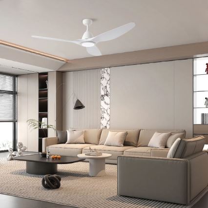 ZEVENTI - Ventoinha de teto LED com regulação URBINO LED/20W/230V 3000-6000K Wi-Fi Tuya branco + comando