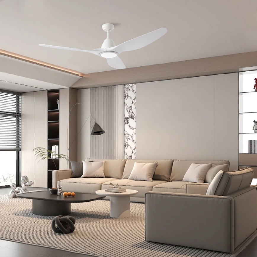 ZEVENTI - Ventoinha de teto LED com regulação URBINO LED/20W/230V 3000-6000K Wi-Fi Tuya branco + comando