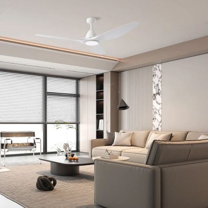 ZEVENTI - Ventoinha de teto LED com regulação URBINO LED/20W/230V 3000-6000K Wi-Fi Tuya branco + comando