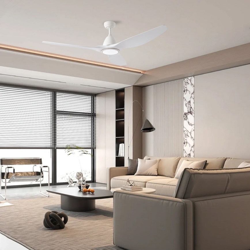 ZEVENTI - Ventoinha de teto LED com regulação URBINO LED/20W/230V 3000-6000K Wi-Fi Tuya branco + comando