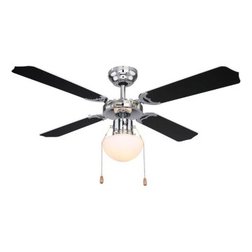 ZEVENTI - Ventoinha de teto NAVAGIO 1xE27/60W/230V preto/branco