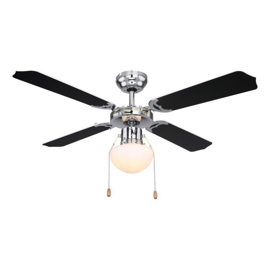 ZEVENTI - Ventoinha de teto NAVAGIO 1xE27/60W/230V preto/branco