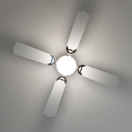 ZEVENTI - Ventoinha de teto NAVAGIO 1xE27/60W/230V preto/branco