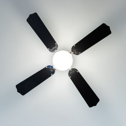 ZEVENTI - Ventoinha de teto NAVAGIO 1xE27/60W/230V preto/branco