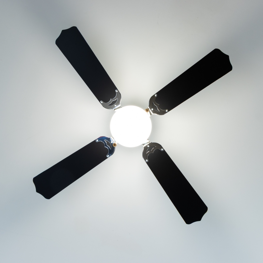 ZEVENTI - Ventoinha de teto NAVAGIO 1xE27/60W/230V preto/branco