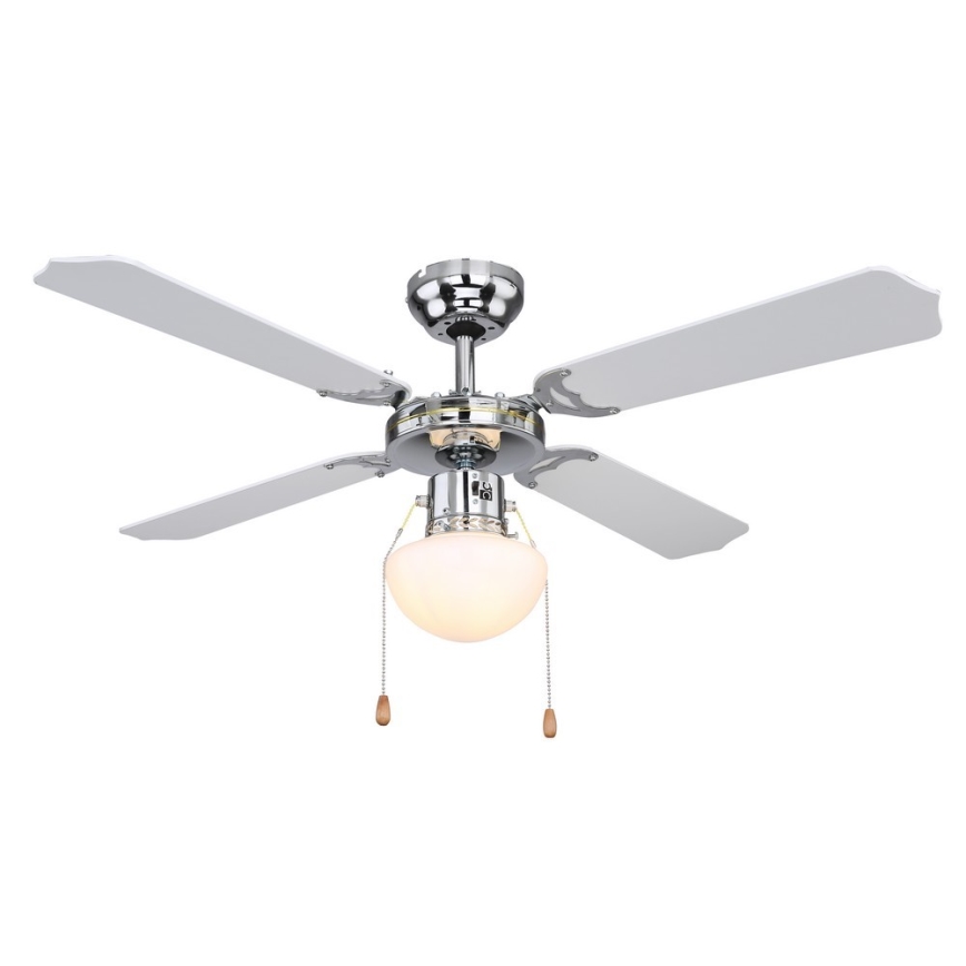 ZEVENTI - Ventoinha de teto NAVAGIO 1xE27/60W/230V preto/branco