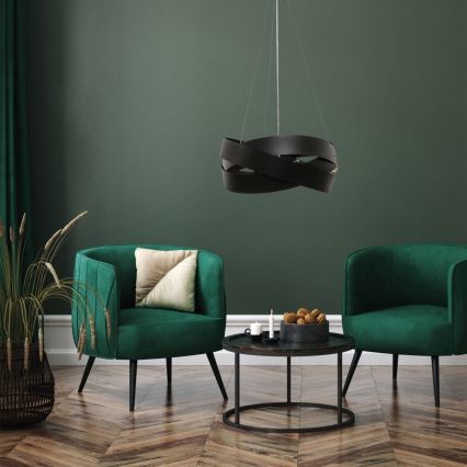 Zuma Line - Candelabro suspenso 3xE27/40W/230V preto