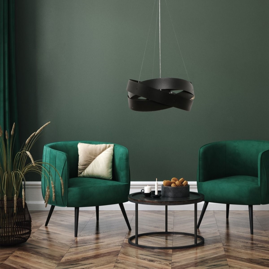 Zuma Line - Candelabro suspenso 3xE27/40W/230V preto