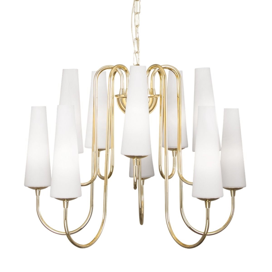 Zuma Line - Candelabro suspenso 10xE14/40W/230V dourada