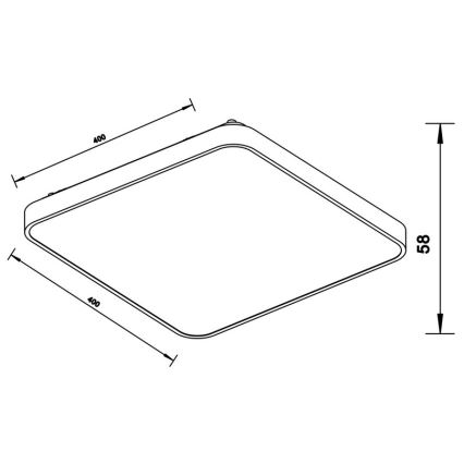 Zuma Line - Iluminação de teto LED LED/40W/230V cromado brilhante