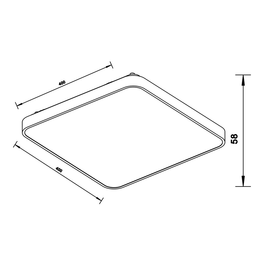 Zuma Line - Iluminação de teto LED LED/40W/230V cromado brilhante