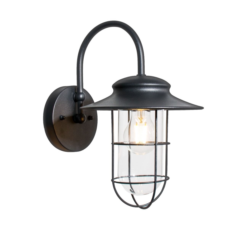 Zuma Line - Candeeiro de parede exterior 1xE27/60W/230V IP44 preto