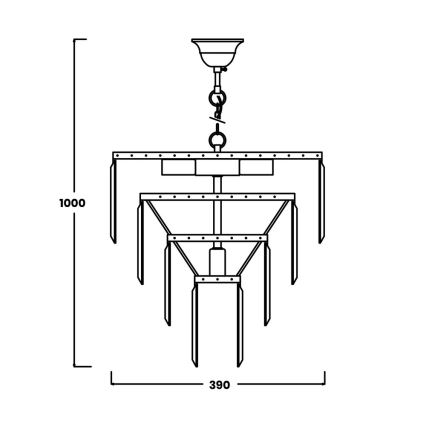 Zuma Line - Candeeiro suspenso de cristal 5xE14/40W/230V