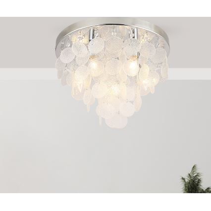 Zuma Line - Candeeiro integrado 8xE14/40W/230V cromado brilhante