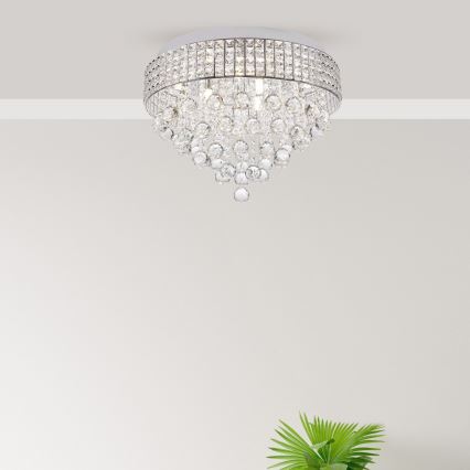 Zuma Line - Iluminação de teto 9xG9/25W/230V diâmetro 50 cm cromado brilhante