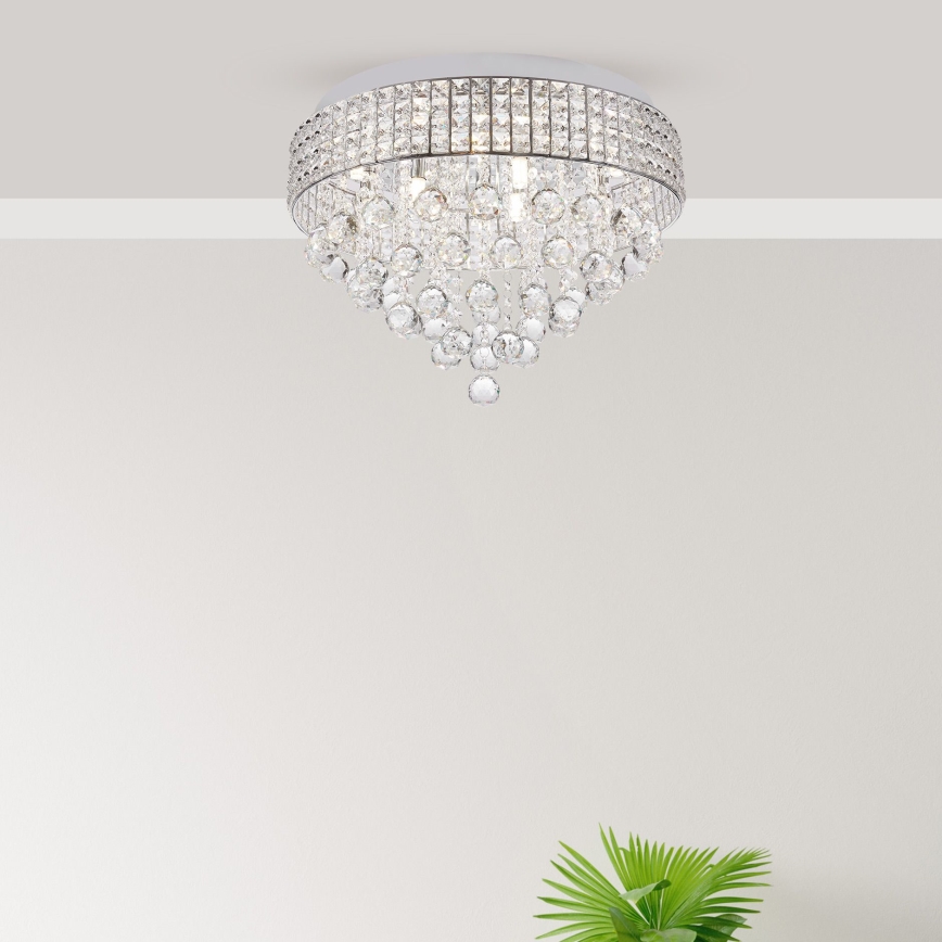 Zuma Line - Iluminação de teto 9xG9/25W/230V diâmetro 50 cm cromado brilhante