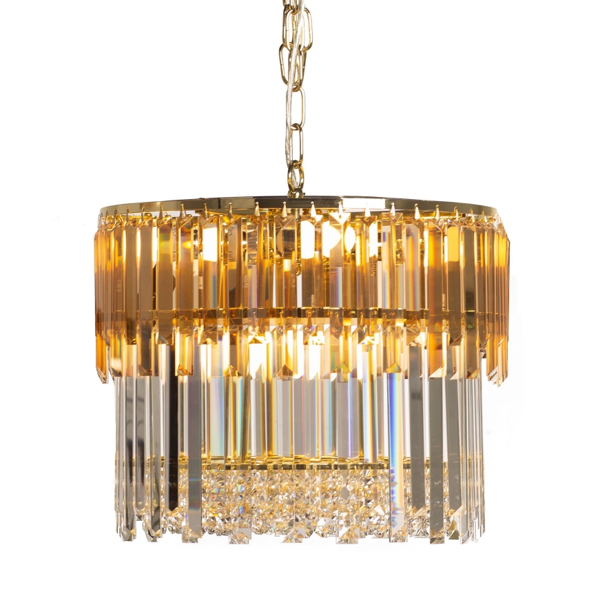 Zuma Line - Candeeiro suspenso 8xE14/40W/230V diâmetro 40 cm dourado