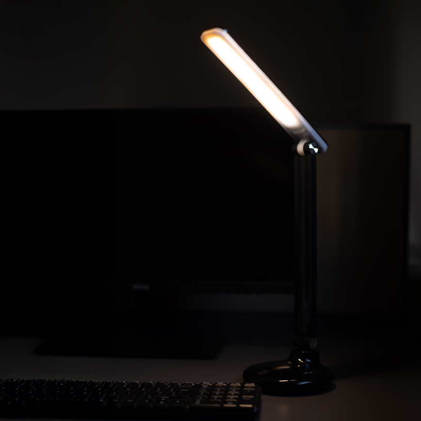 Zuma Line - Candeeiro de mesa LED/6W/1200 mAh 3000/4500/6000K CRI 90 preto