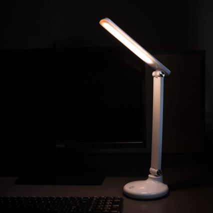 Zuma Line - Candeeiro de mesa LED/6W/1200 mAh 3000/4500/6000K CRI 90 branco
