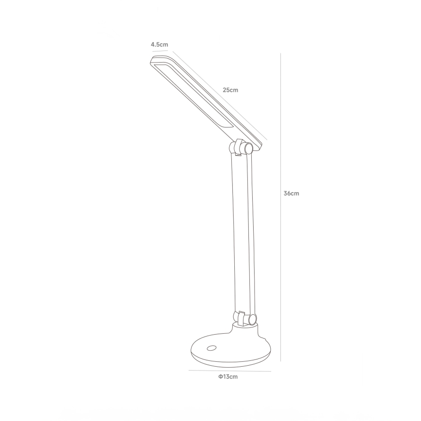 Zuma Line - Candeeiro de mesa LED/6W/1200 mAh 3000/4500/6000K CRI 90 branco