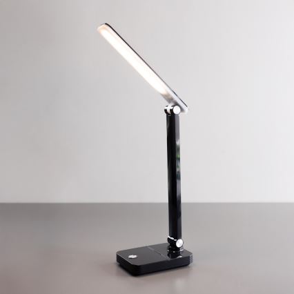 Zuma Line - Lâmpada de mesa recarregável LED/8W/1200 mAh 3000/4500/6000K CRI 90 preta