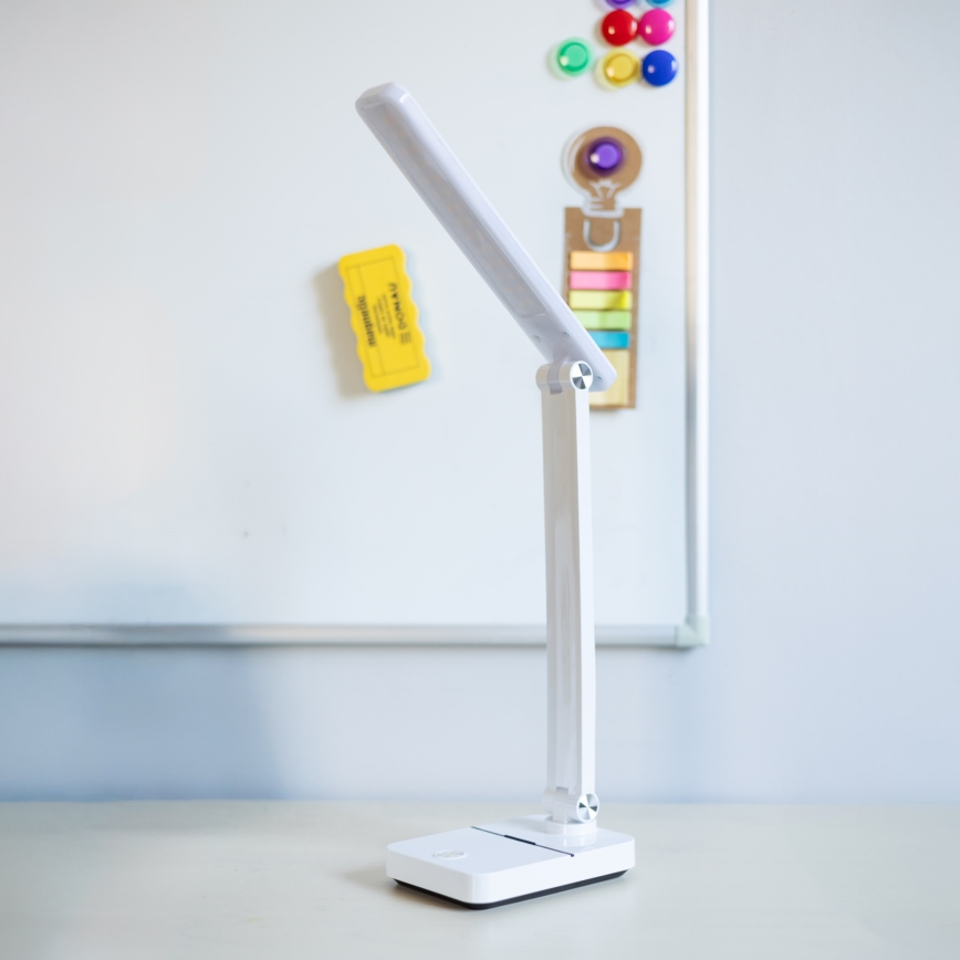 Zuma Line - Candeeiro de mesa LED/8W/1200 mAh 3000/4500/6000K CRI 90 branco