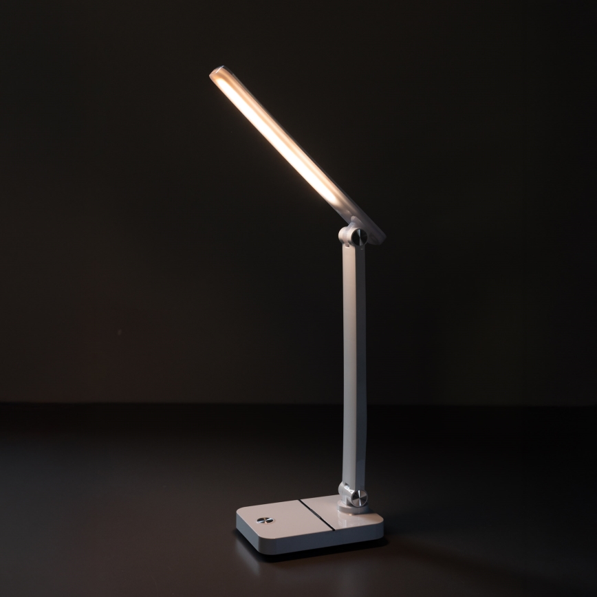 Zuma Line - Candeeiro de mesa LED/8W/1200 mAh 3000/4500/6000K CRI 90 branco