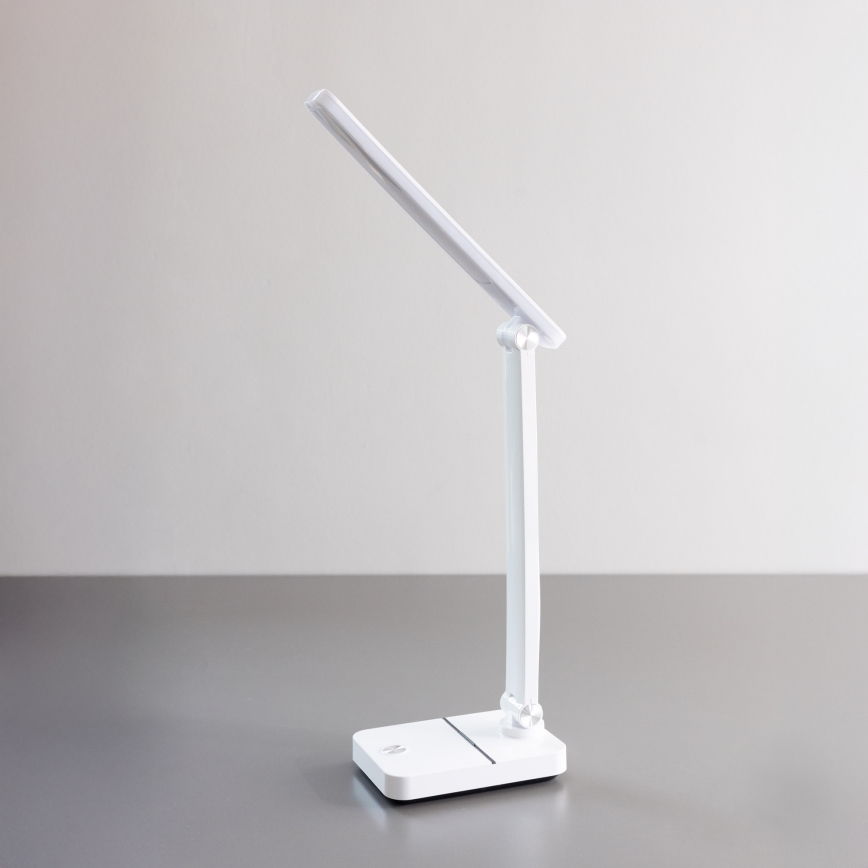 Zuma Line - Candeeiro de mesa LED/8W/1200 mAh 3000/4500/6000K CRI 90 branco