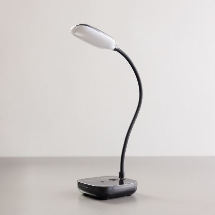 Zuma Line - Candeeiro de mesa LED/7W/1200 mAh 3000/4500/6000K preto