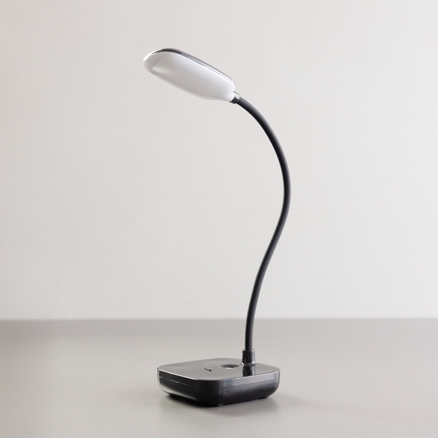 Zuma Line - Candeeiro de mesa LED/7W/1200 mAh 3000/4500/6000K preto