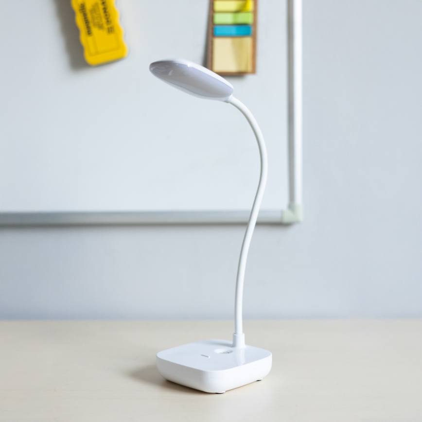Zuma Line - Candeeiro de mesa LED/7W/1200 mAh 3000/4500/6000K branco