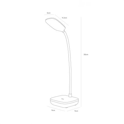 Zuma Line - Candeeiro de mesa LED/7W/1200 mAh 3000/4500/6000K branco