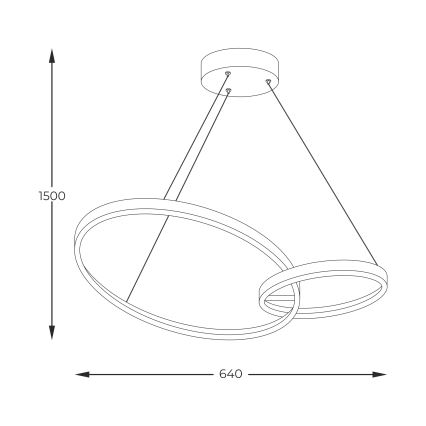 Zuma Line - Candeeiro suspenso LED LED/36W/230V 3000/4000/6000K dourado
