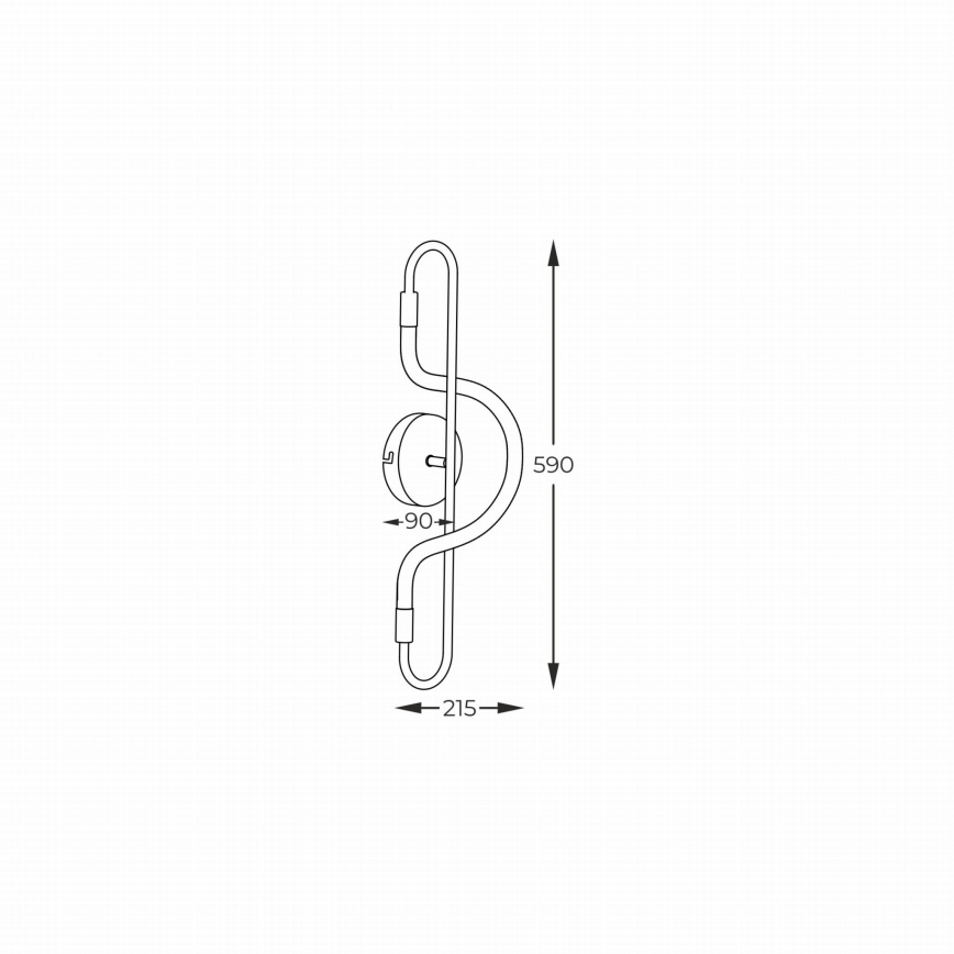 Zuma Line - Luminária de Parede LED BALBO LED/10W/230V 3000/4000/6000K preta