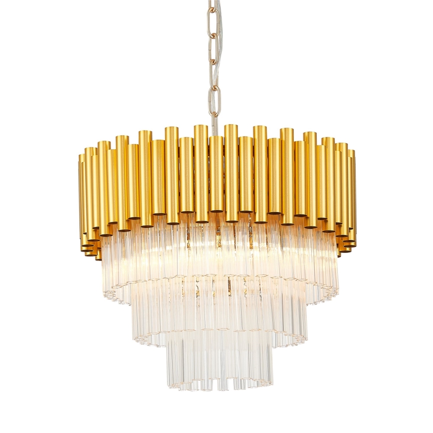 Zuma Line - Candeeiro suspenso 4xE14/40W/230V dourado