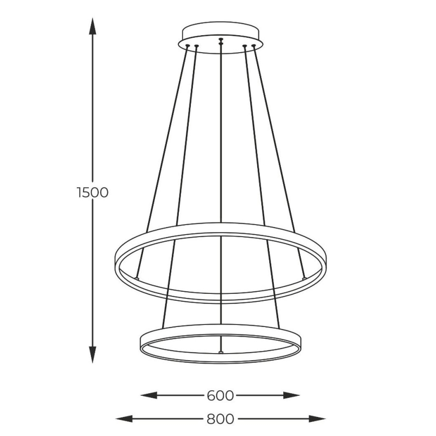 Zuma Line - Candeeiro suspenso LED LED/60W/230V 3000/4000/6000K diâmetro 80 cm dourado