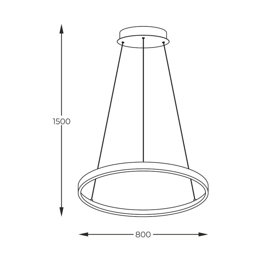 Zuma Line - Candeeiro suspenso LED LED/36W/230V 3000/4000/6000K diâmetro 80 cm preto