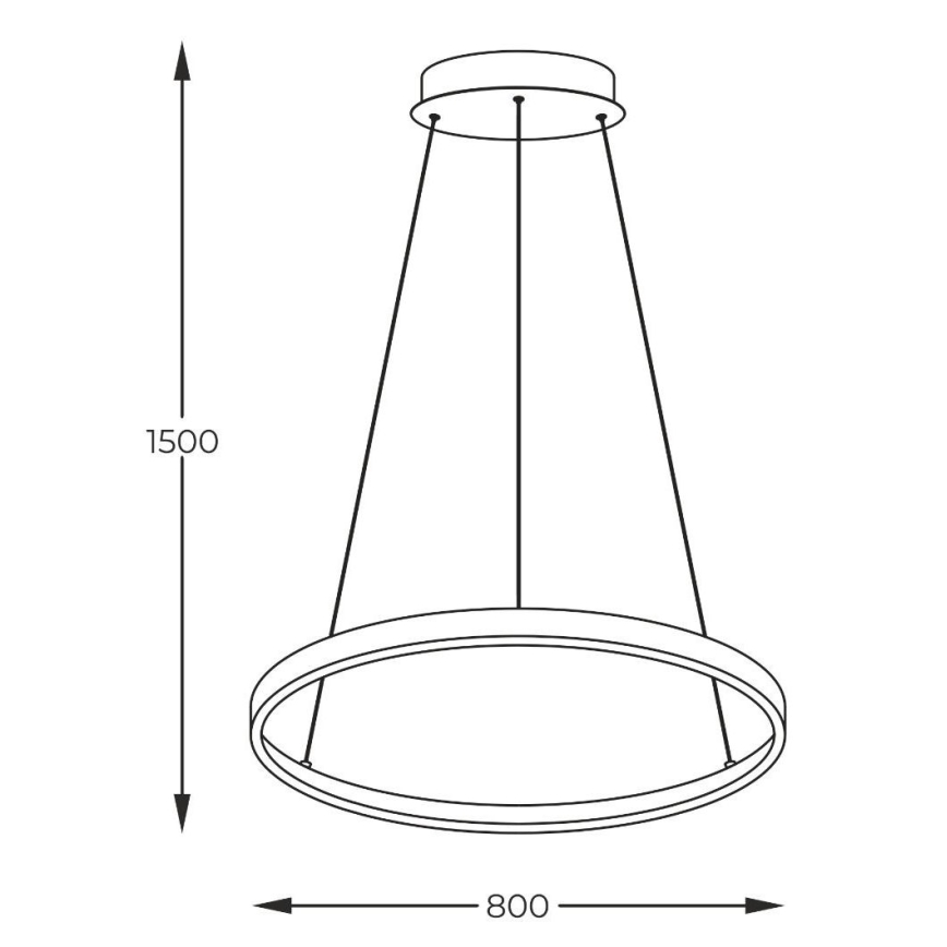 Zuma Line - Candeeiro suspenso LED LED/36W/230V 3000/4000/6000K diâmetro 80 cm dourado
