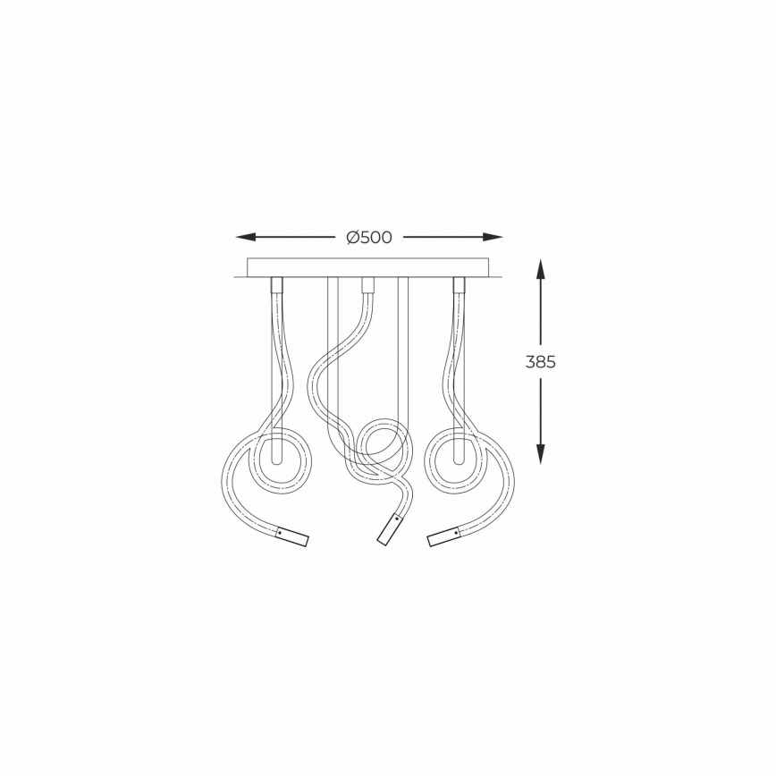 Zuma Line - Candeeiro  integrado LED LED/45W/230V 3000/4000/6000K preto
