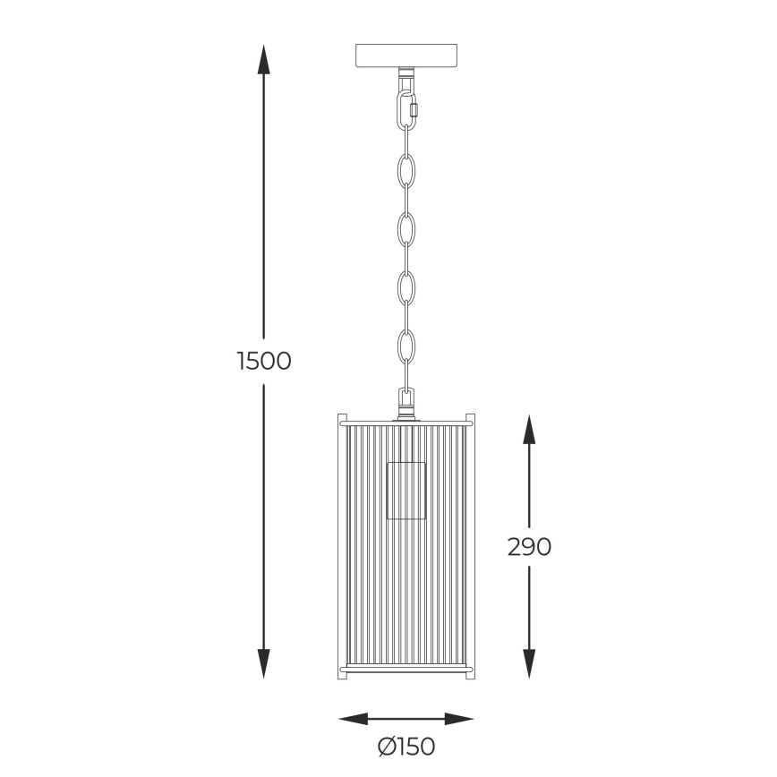 Zuma Line - Candeeiro suspenso 1xE27/40W/230V cromado brilhante