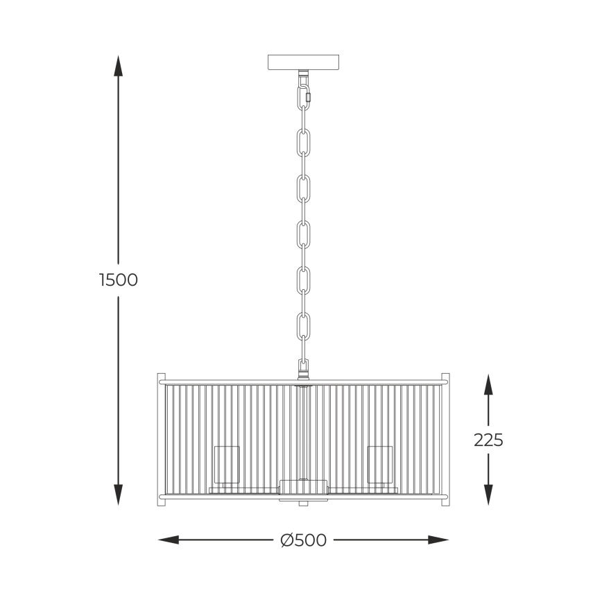 Zuma Line - Candeeiro suspenso 3xE27/40W/230V cromado brilhante