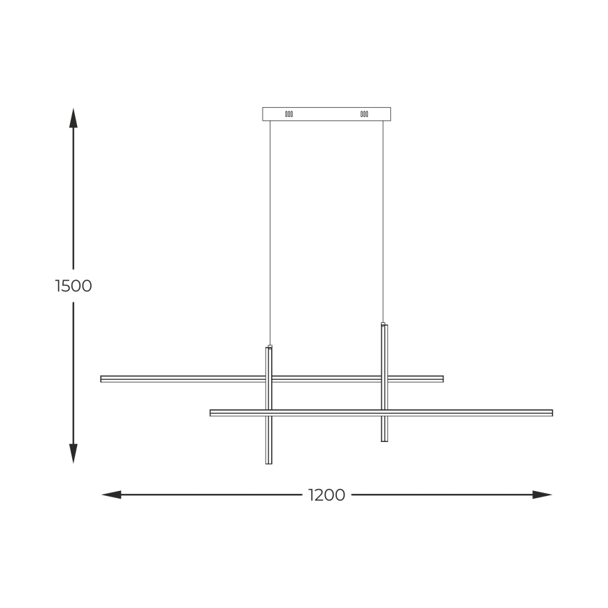 Zuma Line - Candeeiro suspenso LED LED/42W/230V 3000/4000/6000K dourado