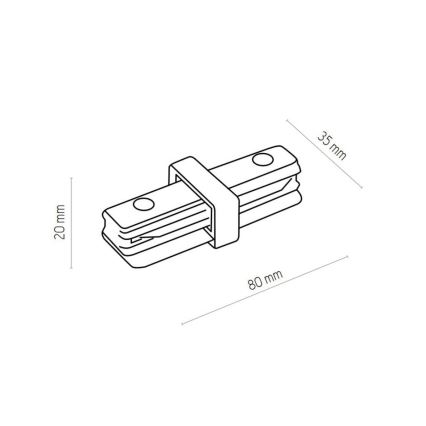 Zuma Line - Foco para sistema de carril 6xGU10/10W/230V preto + acessórios para carril