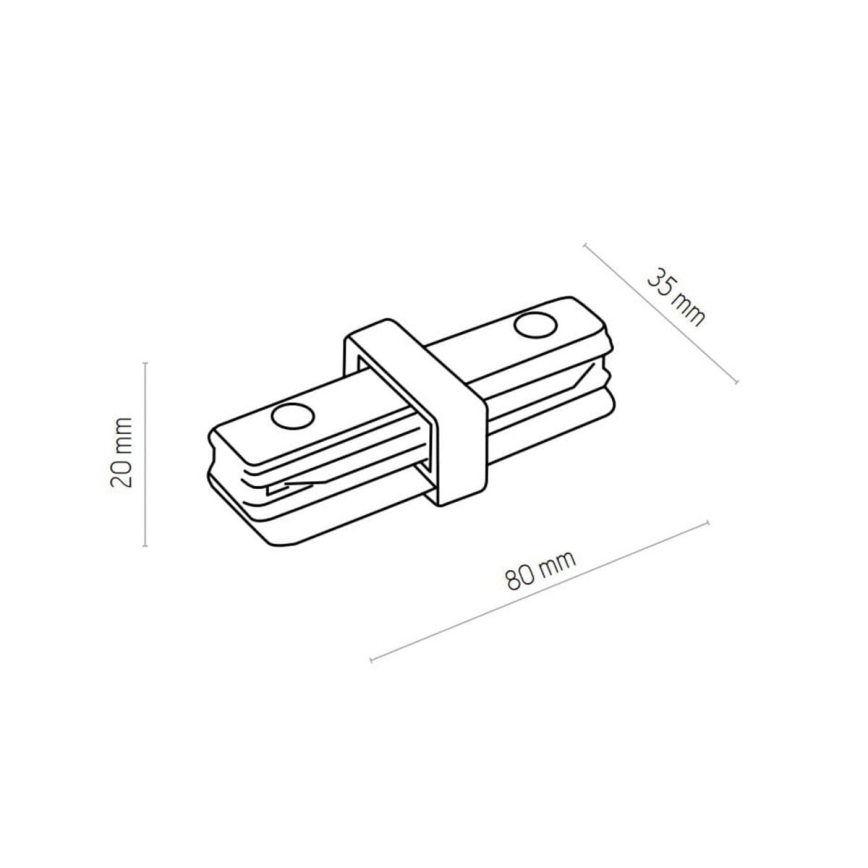 Zuma Line - Foco para sistema de carril 6xGU10/10W/230V preto + acessórios para carril