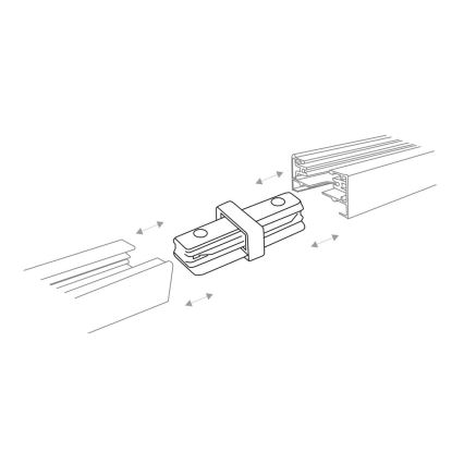 Zuma Line - Foco para sistema de carril 6xGU10/10W/230V preto + acessórios para carril