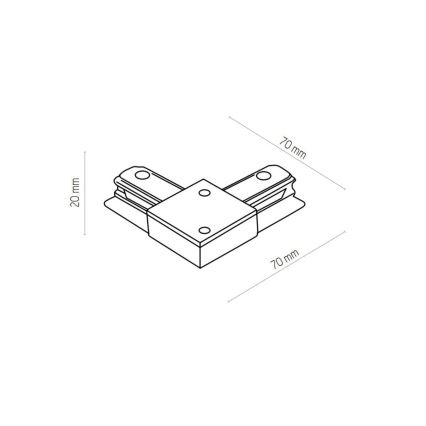 Zuma Line - Foco para sistema de carril 6xGU10/10W/230V preto + acessórios para carril