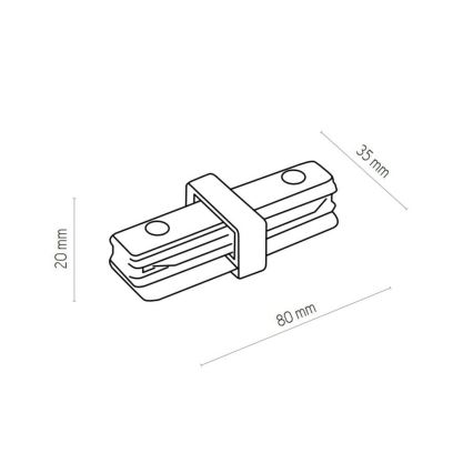 Zuma Line - Foco para sistema de carril 8xGU10/10W/230V branco + acessórios para carril
