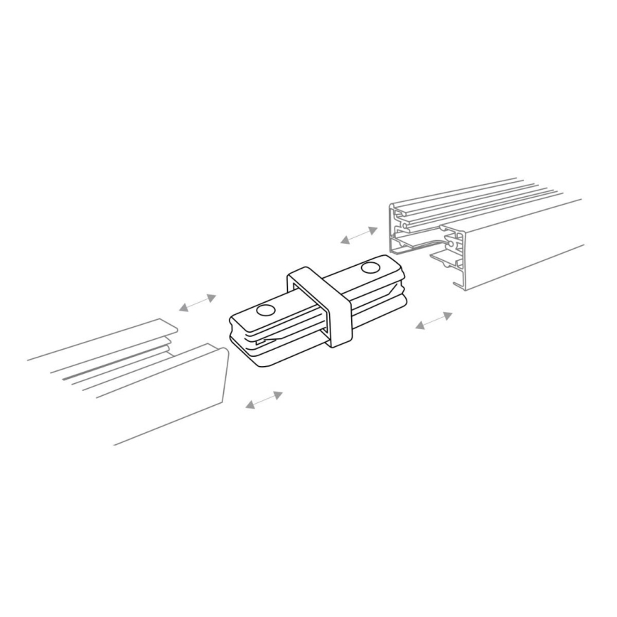 Zuma Line - Foco para sistema de carril 8xGU10/10W/230V branco + acessórios para carril