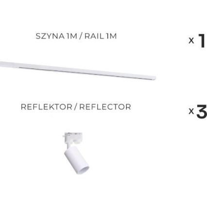 Zuma Line - Candeeiro para calha 3xGU10/35W/230V, branco
