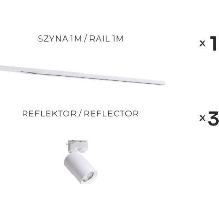 Zuma Line - Foco para sistema de trilhos 3xGU10/35W/230V branco